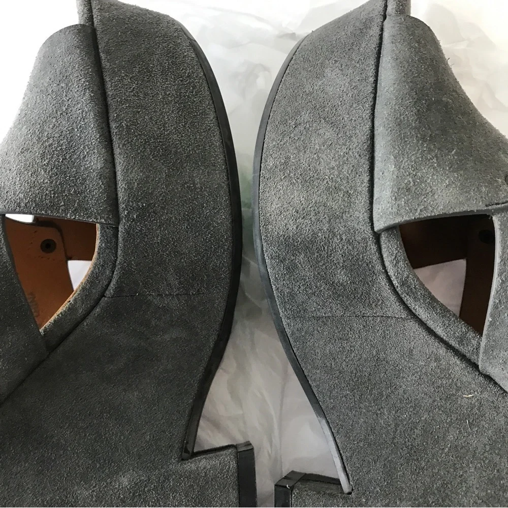 See by Chloe gray suede platform heels 39.5